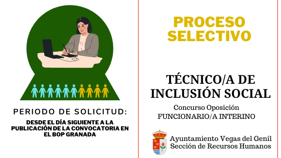 Convocatoria Plaza de Técnico/a Inclusión Social
