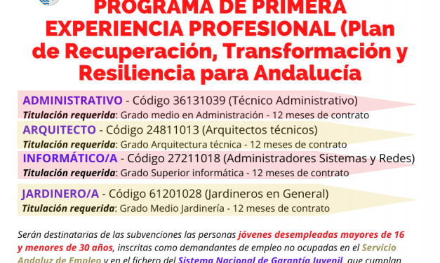 Medidas de empleo en el marco del Plan de Recuperación, Transformación y Resiliencia para Andalucía